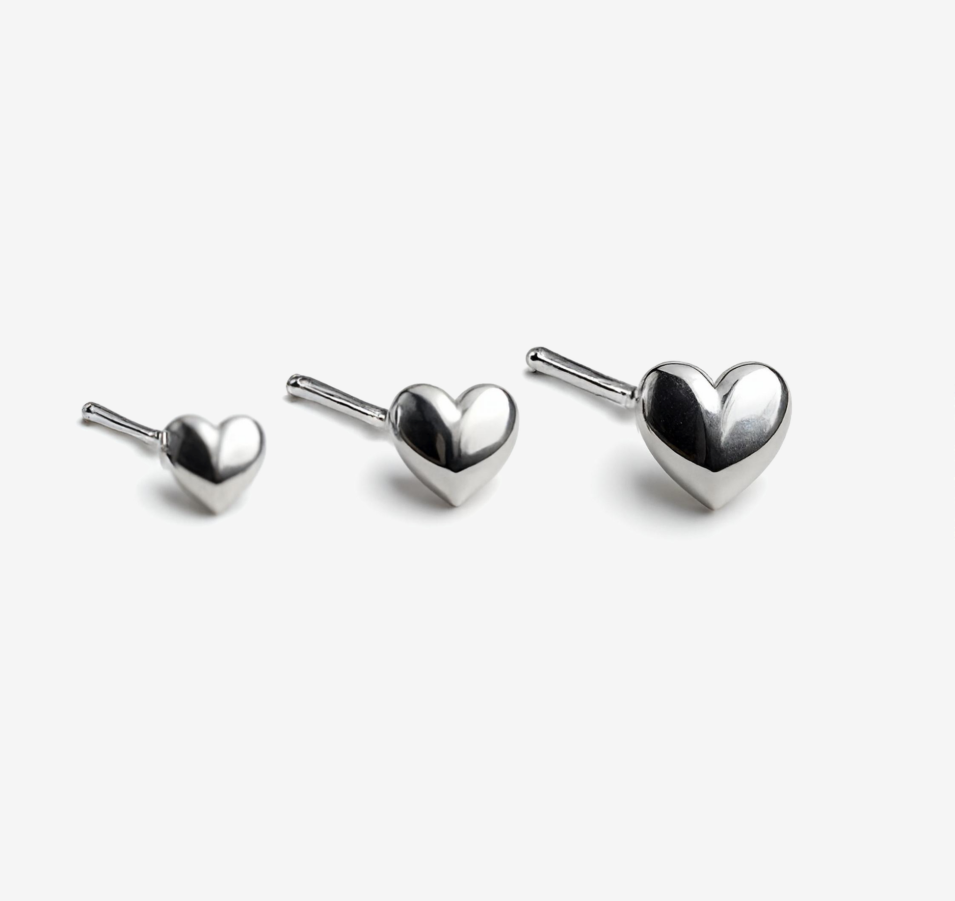 Mini Hearts Sterling Silver Stud Earrings
