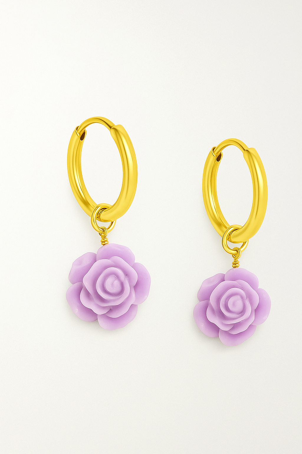 Light Violet Flower Earring Charms