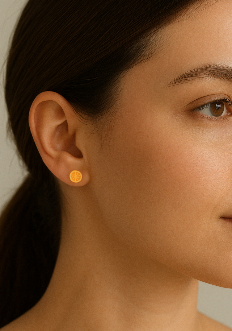 Orange Slices Stud Earrings