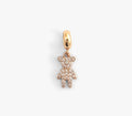 Teddy Bear Gold Pave Charm for Bracelets
