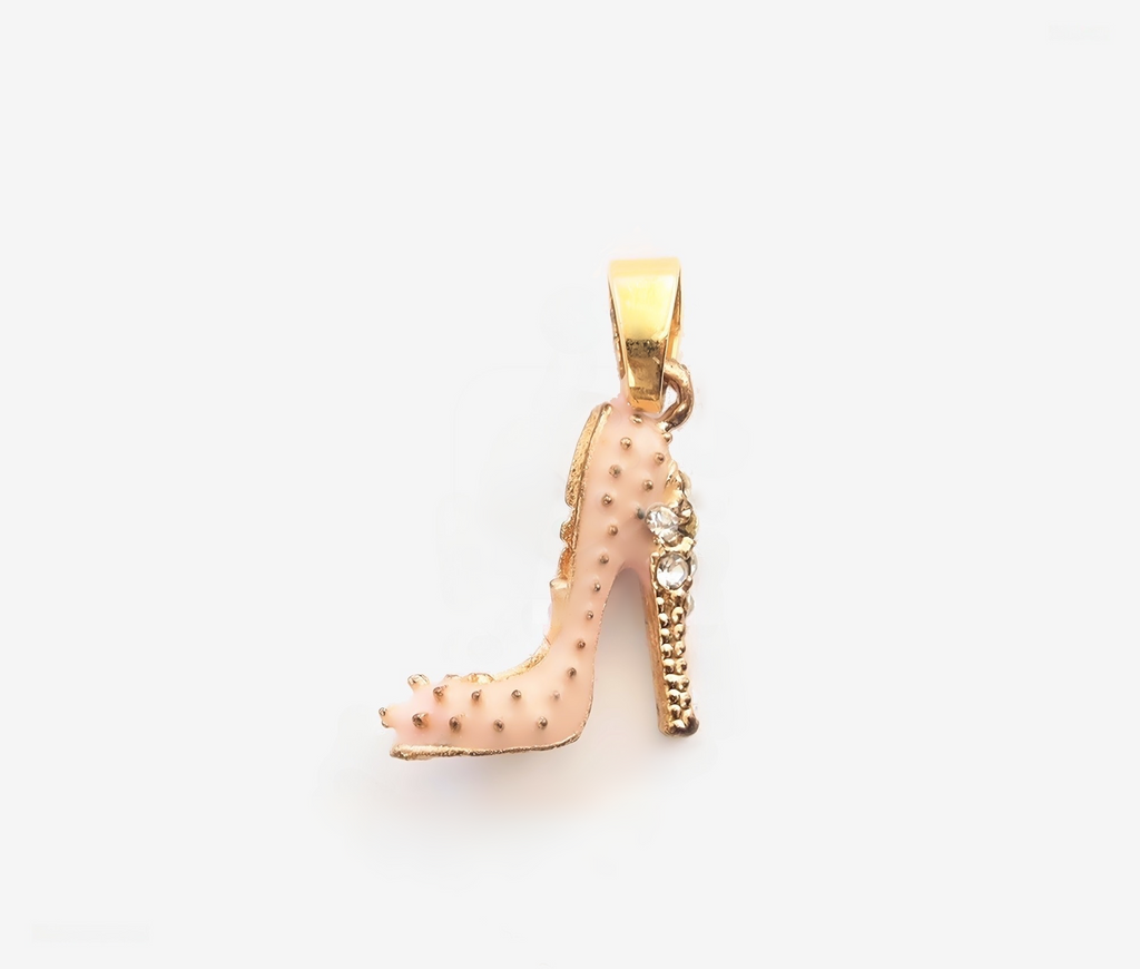 Dainty Shoe Pendant in Pink