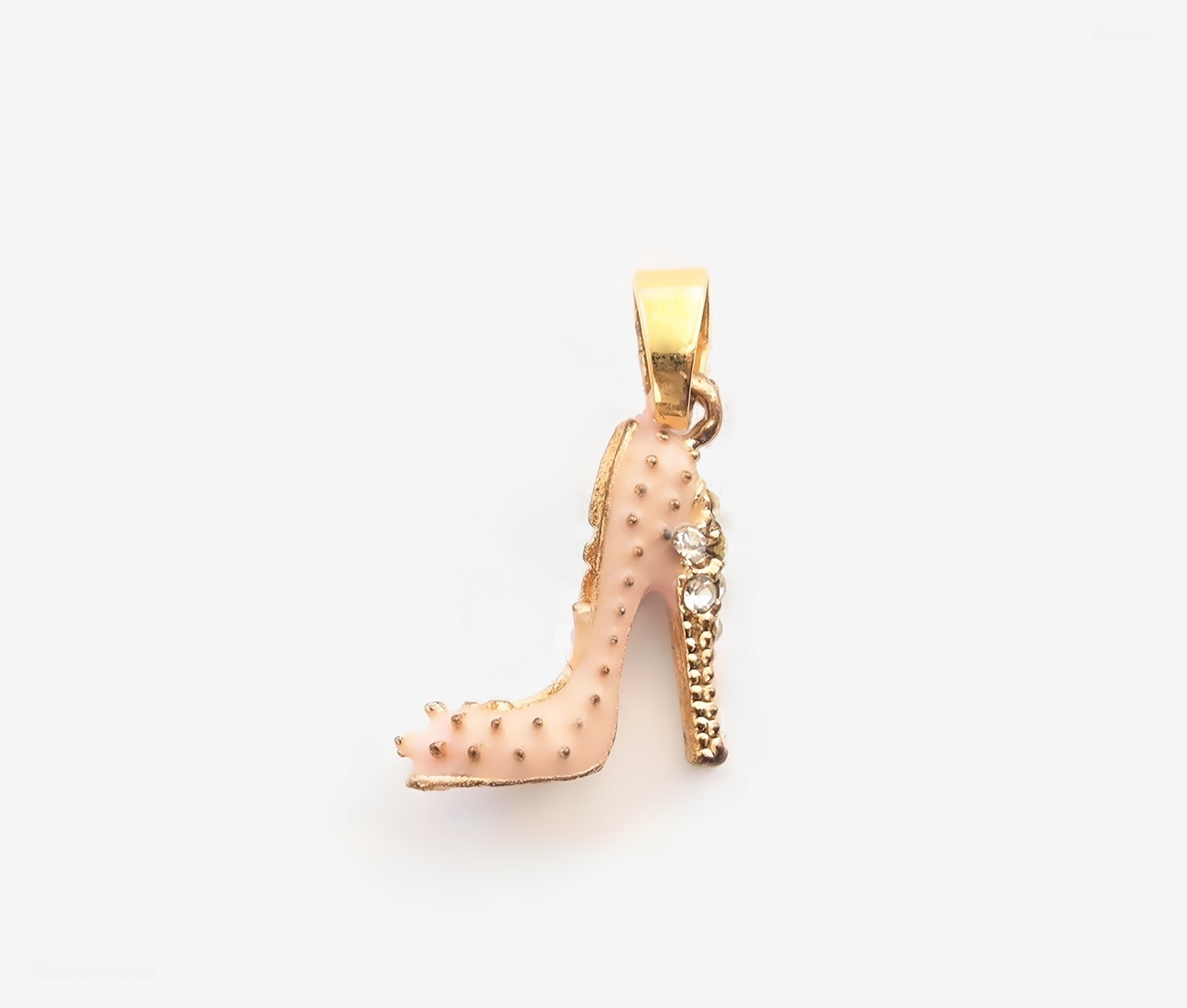 Dainty Shoe Pendant in Pink