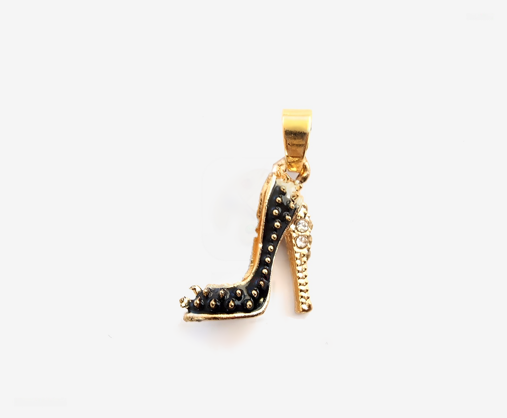 Dainty Shoe Pendant in Black