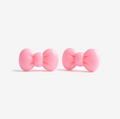 Large Pink Bow Stud Earrings