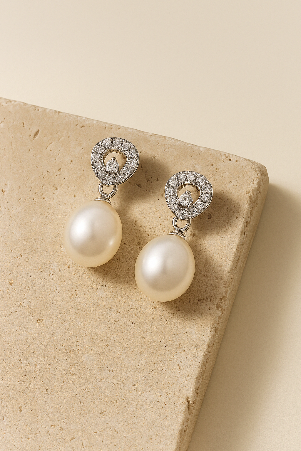 Gentle Freshwater Peal Silver Drop Earrings