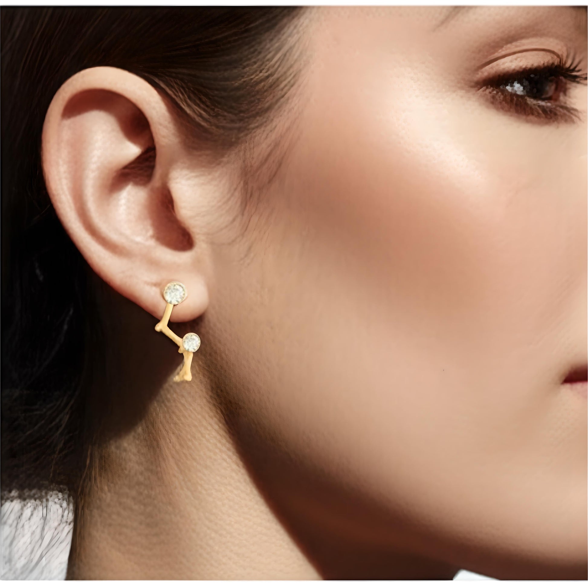 Constellation Cubic Zirconia Gold on Sterling Silver Earrings