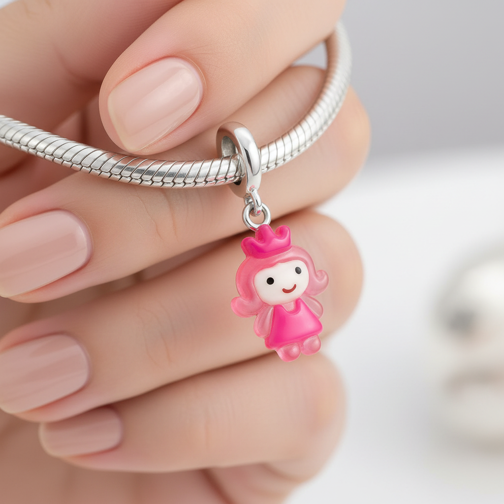 Little Pink Princess Bracelet Charm