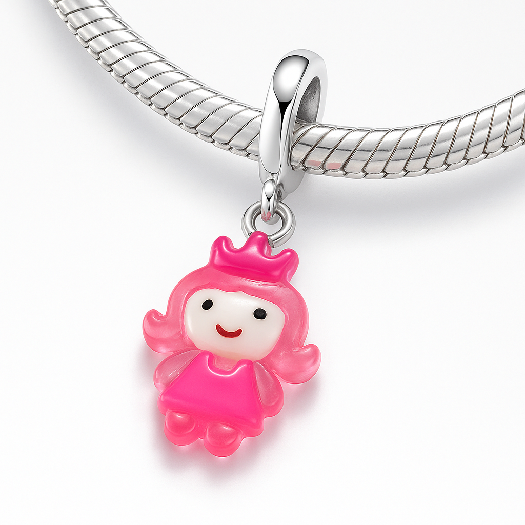 Little Pink Princess Bracelet Charm