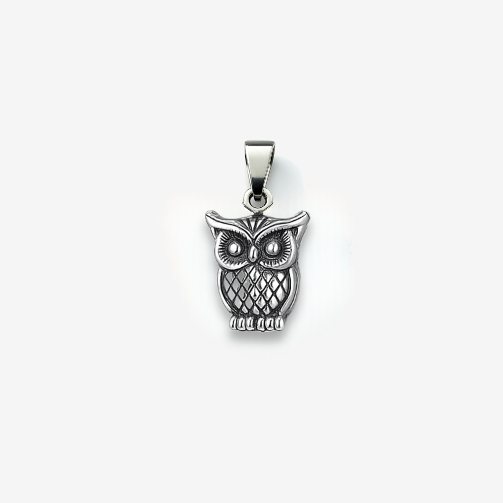Owl Bird Stainless Steel Pendant