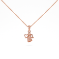 Gentle Angel Pendant Rose Gold Necklace