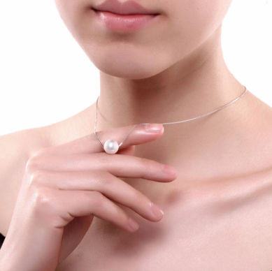 Natural Seashell Pearl Sterling Silver Necklace