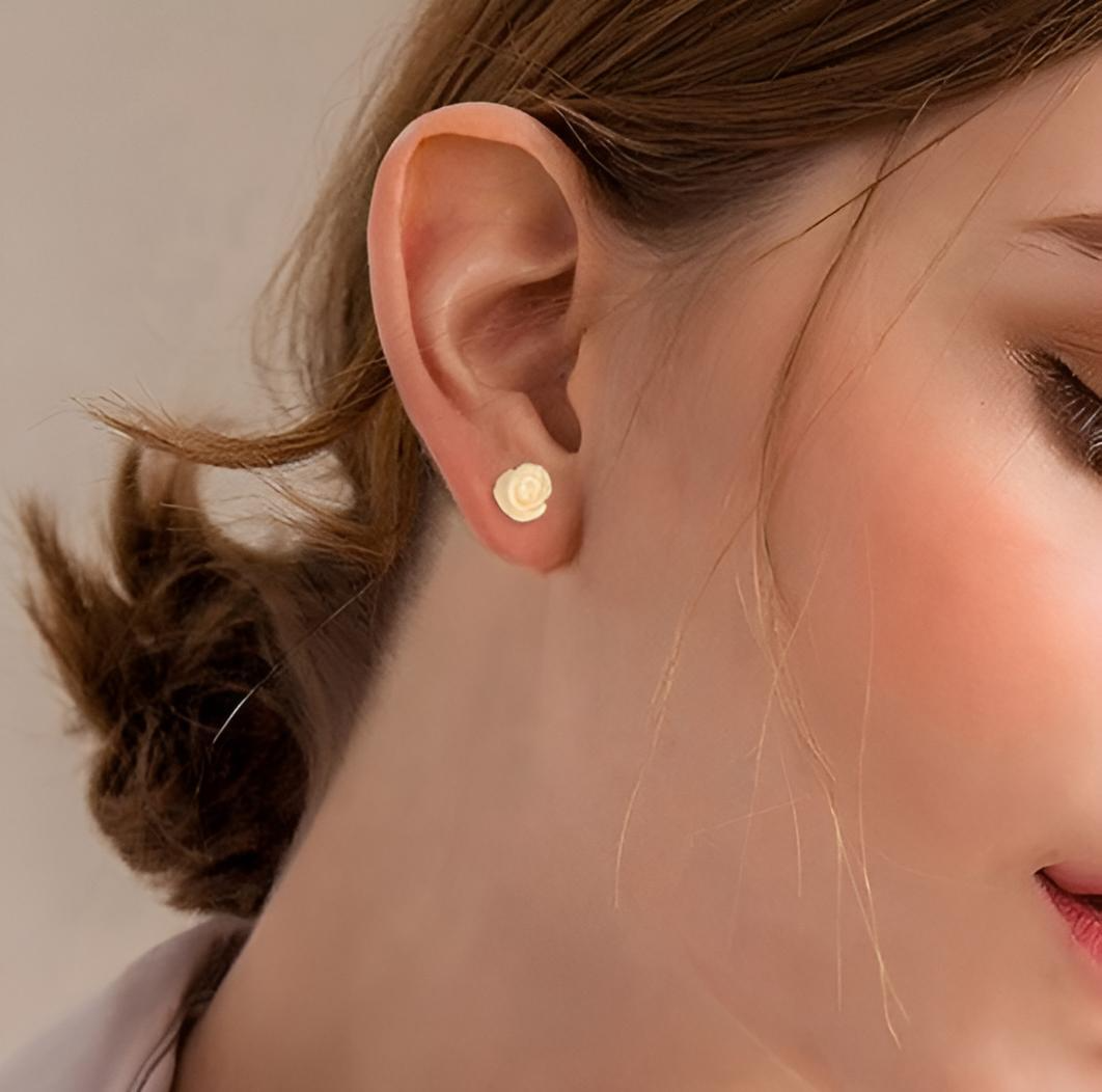 Mini Rose Flowers Stud Earrings