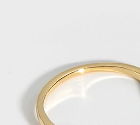 Stack Ring with Three Central Cubic Zirconia Stones