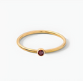 Delicate Red Birthstone Stack Ring
