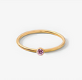 Delicate Light Lilac Birthstone Stack Ring