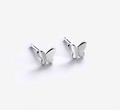 Minimalist Butterflies Sterling Silver Stud Earrings