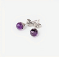 Natural Amethyst Stud Earrings
