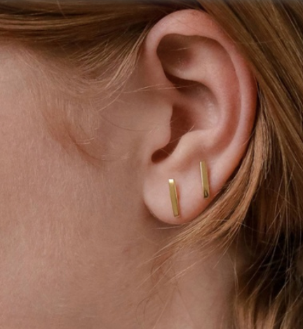 Minimalist Bar Gold Stainless Steel Stud