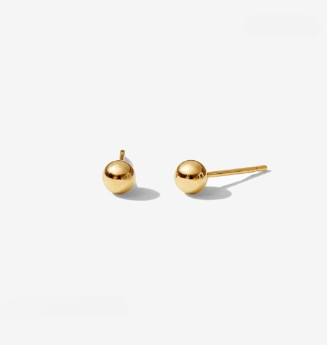 Classic Ball Stud Earrings in Gold
