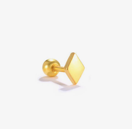 Diamond Shape Simple Stud Earrings- 1pcs