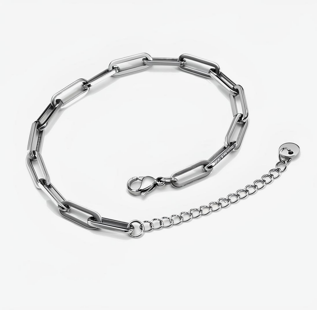 Smooth Paperclip Stainless Steel Bracelet