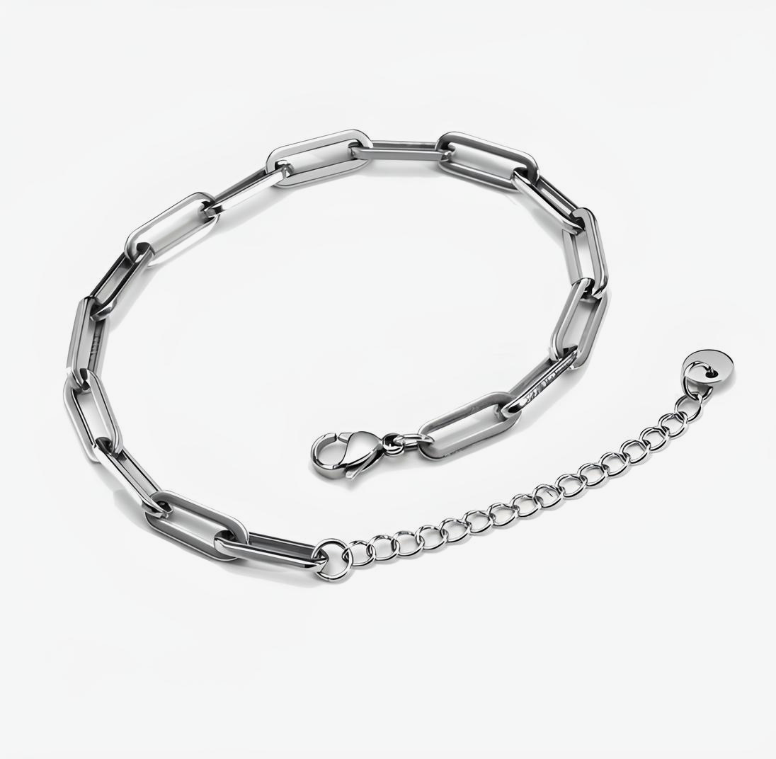 Smooth Paperclip Stainless Steel Bracelet