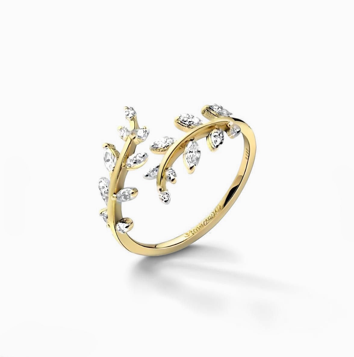 Delicate Leaves Sterling Silver Ring