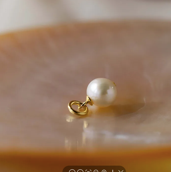 White Seashell Pearl Earring Charms- Large