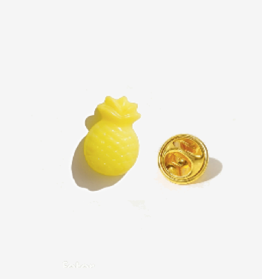 Neon Yellow Pineapple Lapel Pin