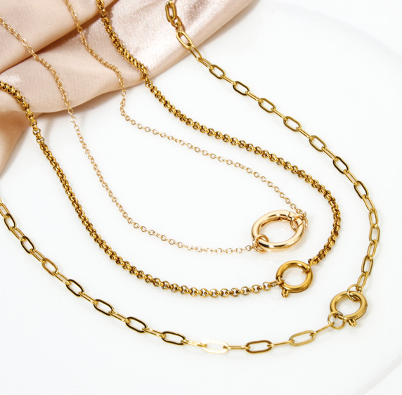 Stainless Steel Chain with Spring Clasp Necklace