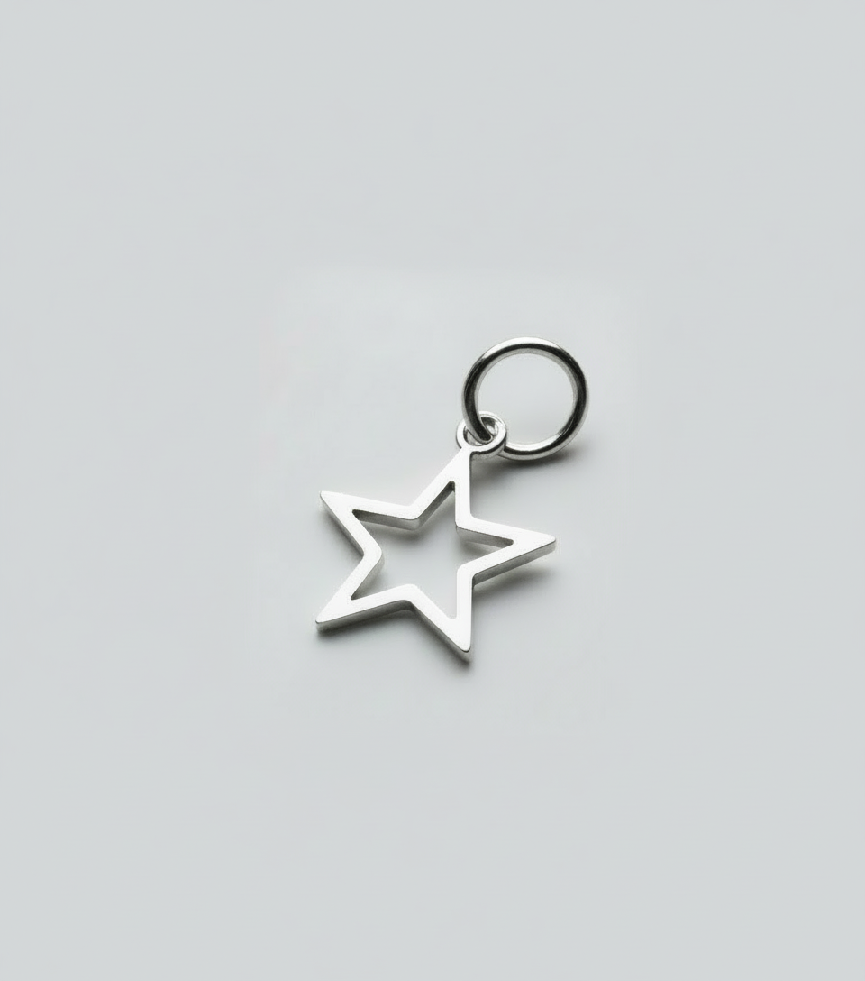 Silver Star Mini Bracelet Charm