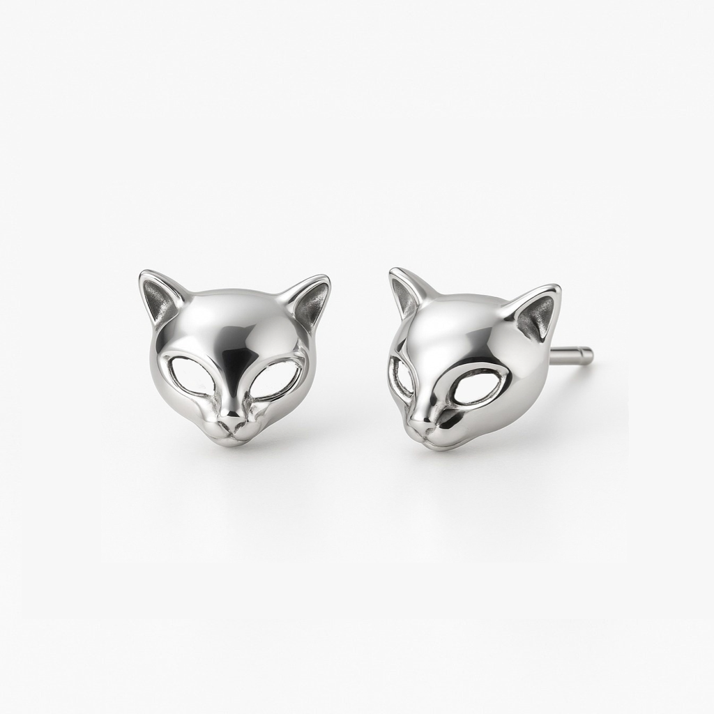 Mini Foxes Sterling Silver Studs