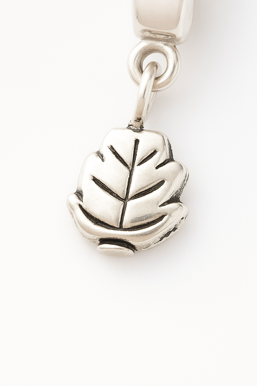 Little Leaf Silver Tone Mini Charm