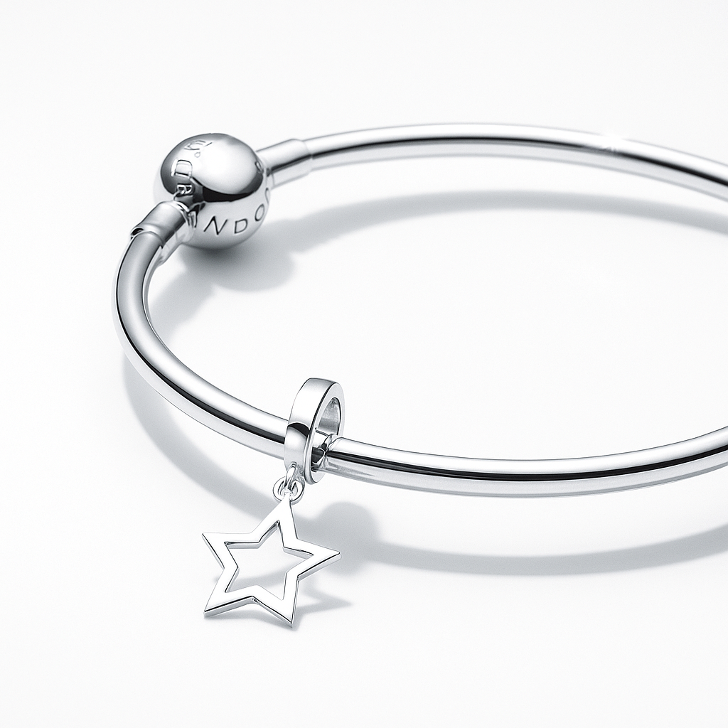 Shining Star Sterling Silver Charm