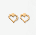 Hollow Hearts Stainless Steel Stud Earrings