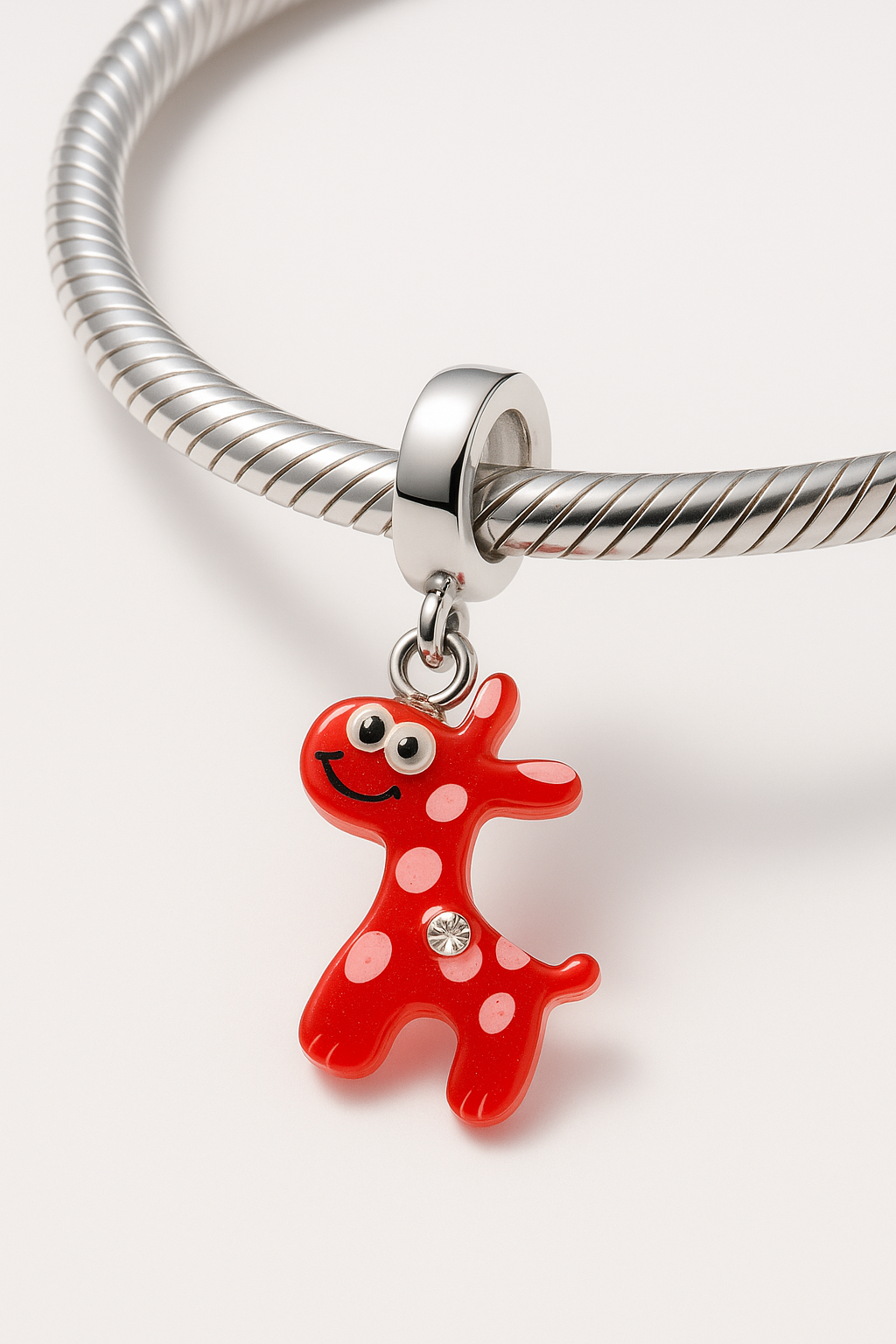 Red Giraffe Bracelet Charm