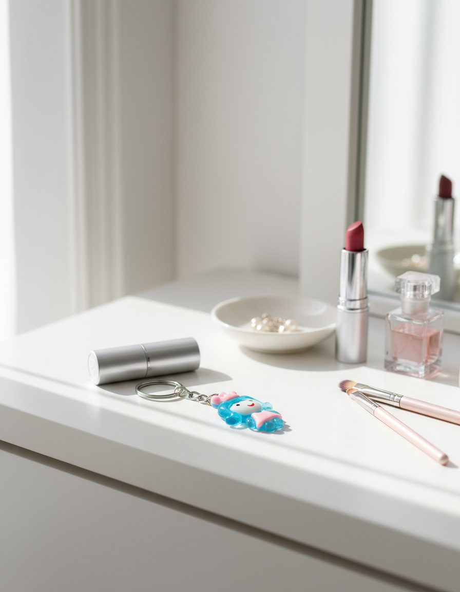 Blue Princess Pendant Keychain