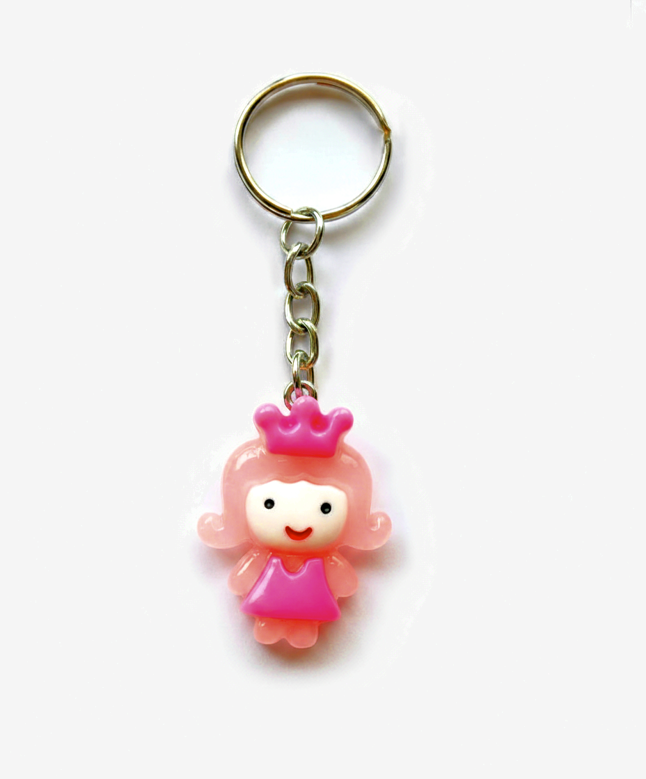 Pink Princess Pendant Keychain