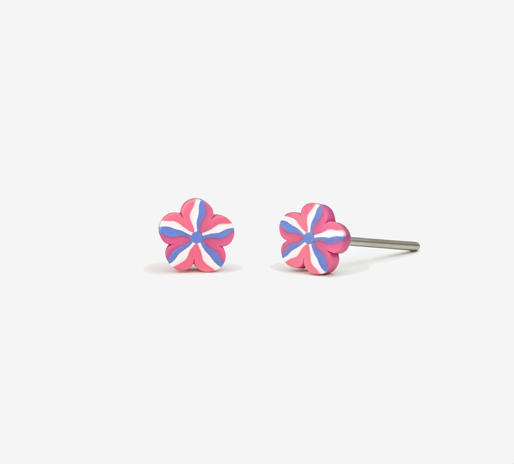Colourful Star Flower Stud Earrings