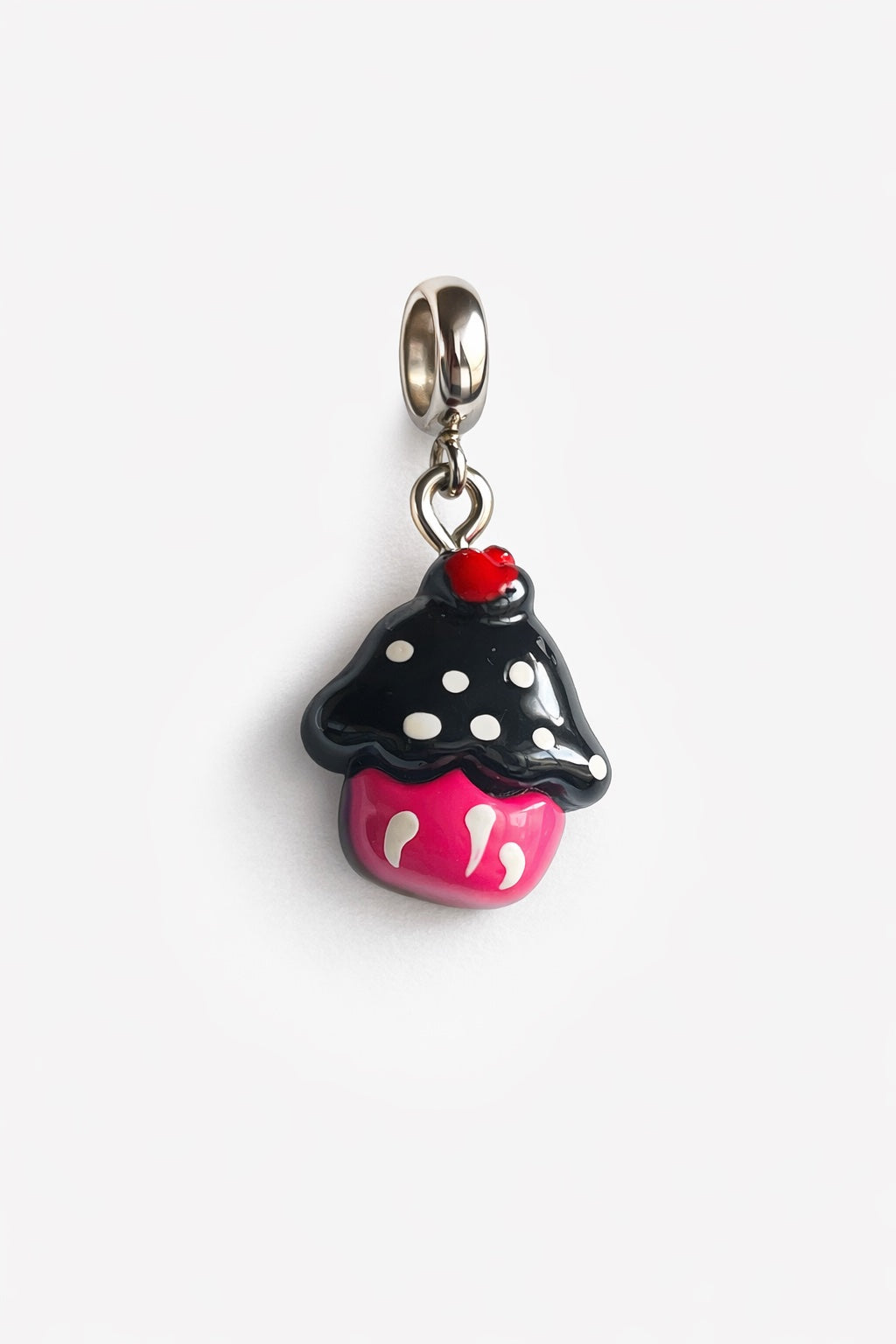Cupcake Bracelet Charm in Black