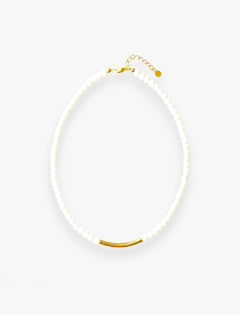 White Nephrit Gemstrone Necklace