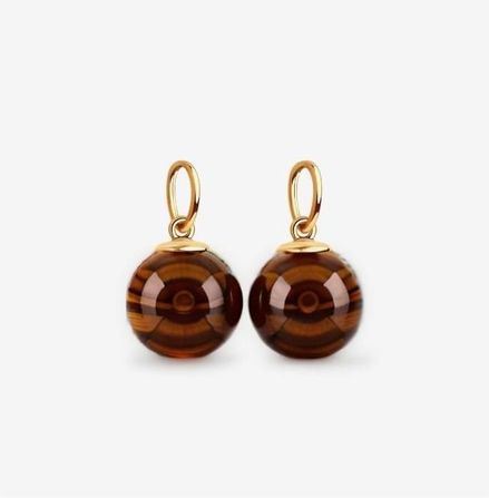 Natural Gemstone Tiger Eye Earring Charms
