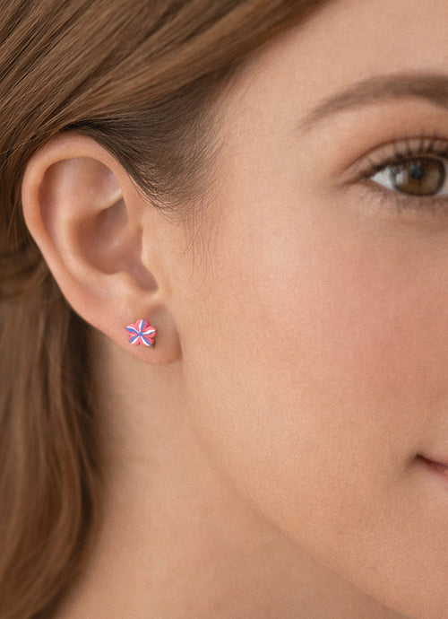 Colourful Star Flower Stud Earrings