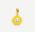 Smiley Flower Bracelet Charm in Yellow