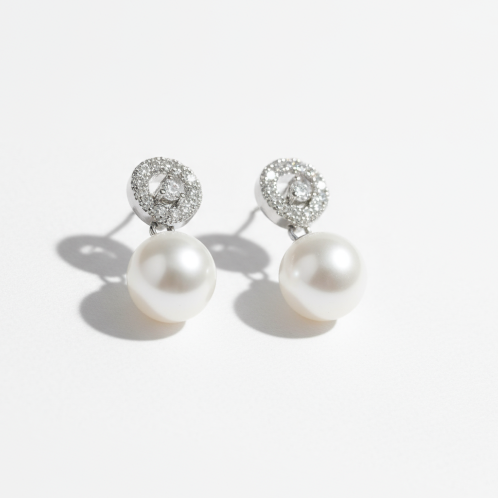 Gentle Freshwater Peal Silver Drop Earrings