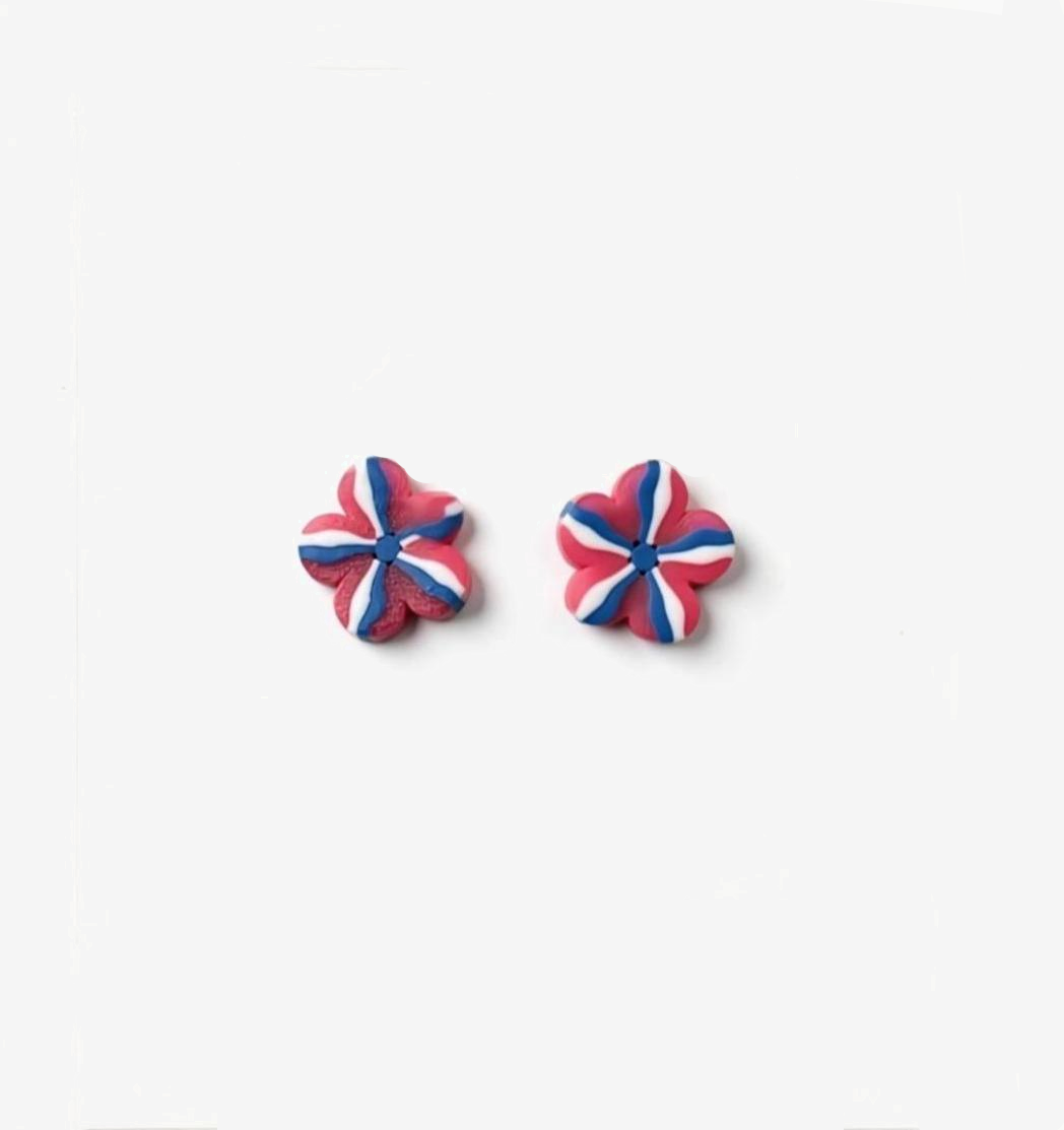 Colourful Star Flower Stud Earrings