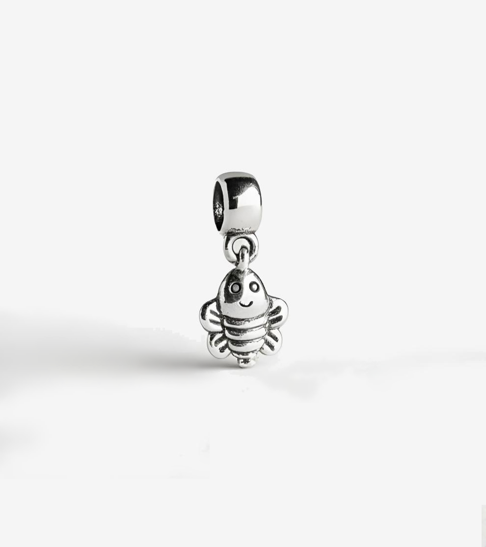 Little Bee Silver Tone Mini Charm