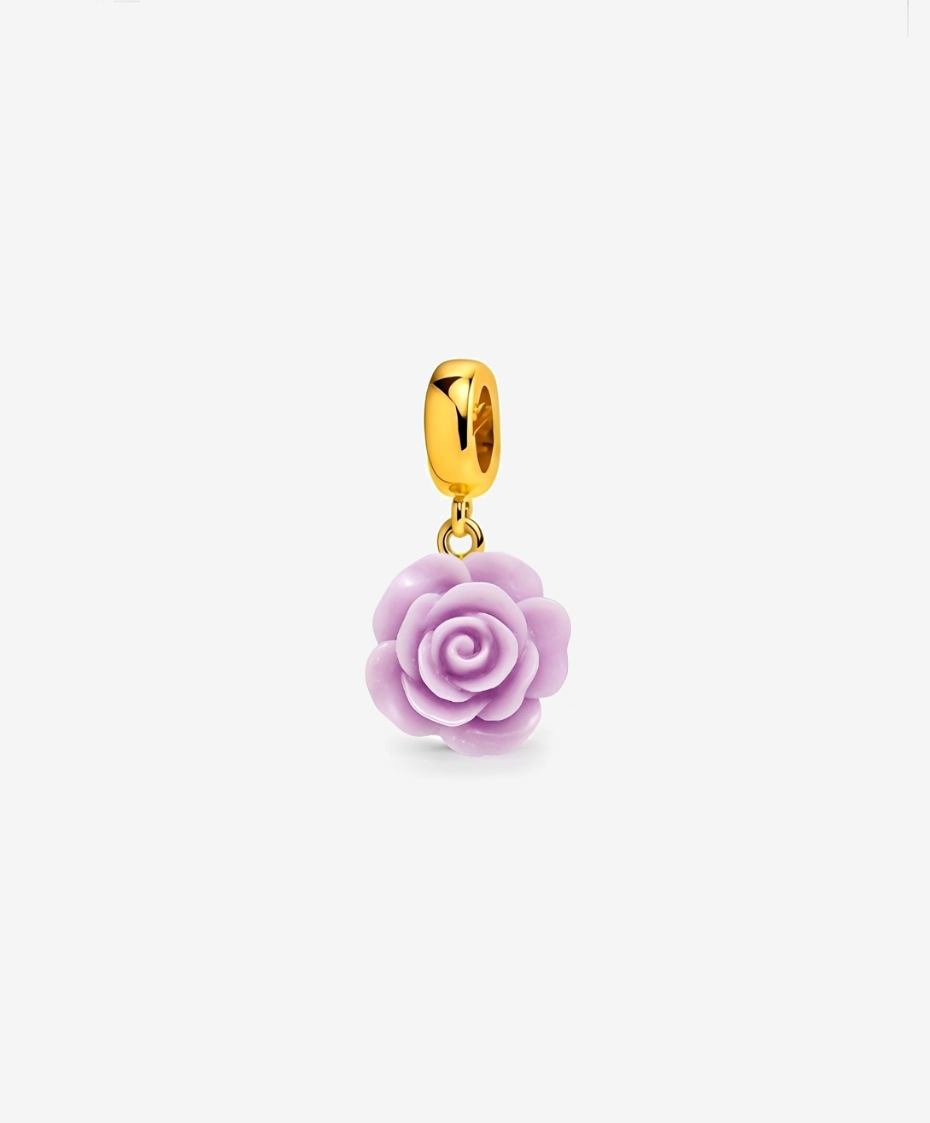Light Violet Flower Bracelet Charm