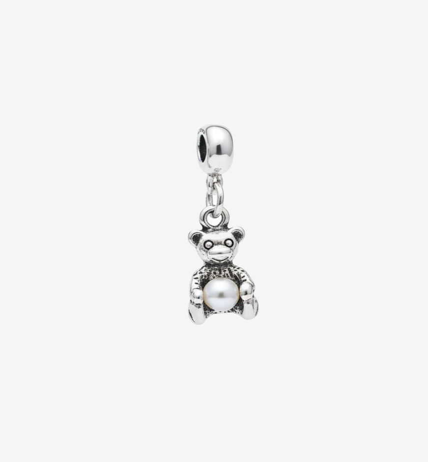Bear with a Pearl Mini Charm