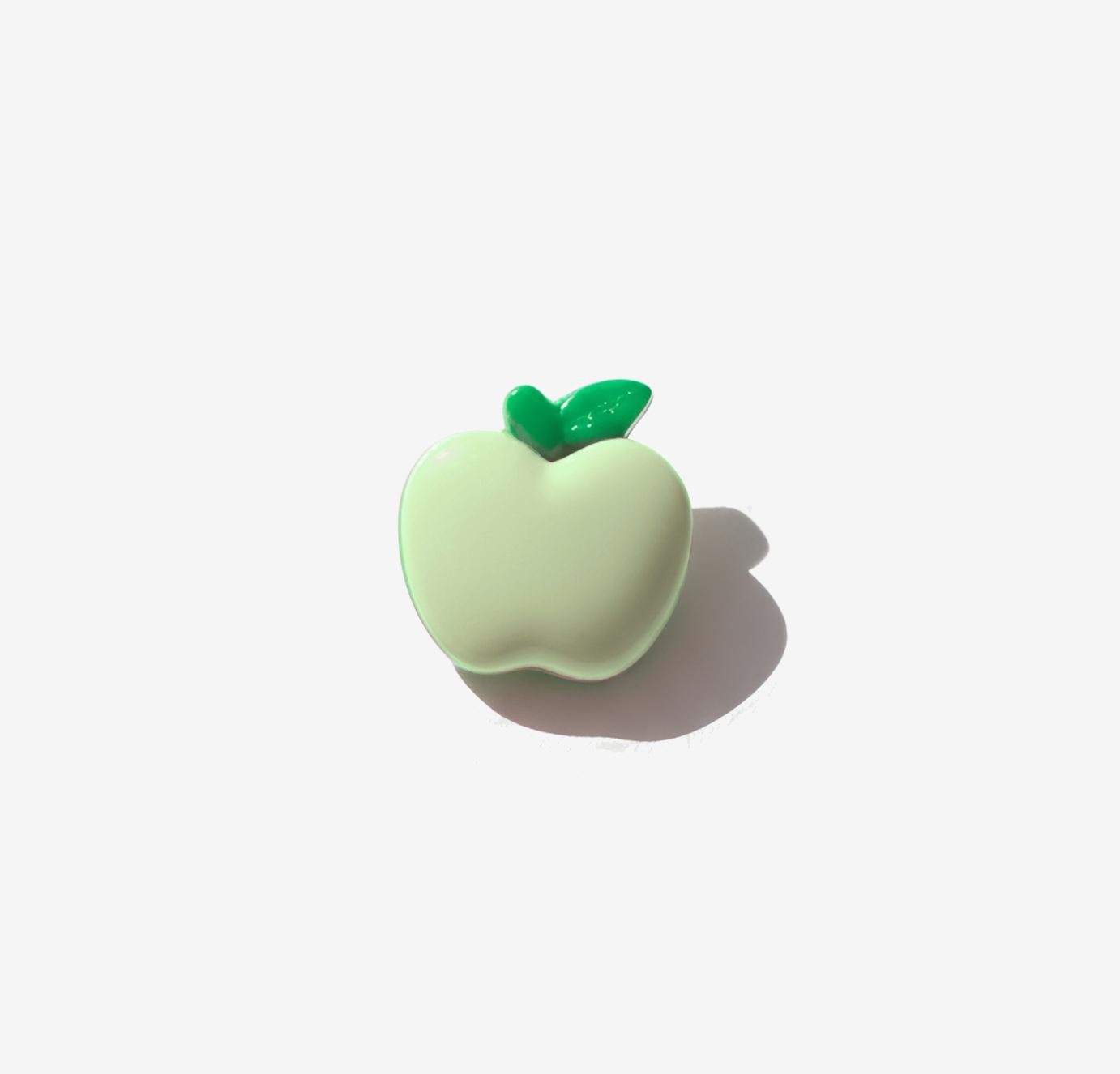 Large Cartoon Apple Pin in Green